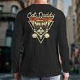 Cat Daddy Retro Sunglasses Cat Fur Dad Papa Vintage Cat Dad Long Sleeve T-Shirt Back Print