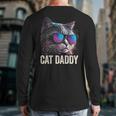 Cat Daddy Shirt Cat Sunglasses Cool Cat Dad Men Father Long Sleeve T-Shirt Back Print