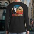Cat Loving Daddy Fathers Day Mens None Best Cat Dad Ever Paw Fist Bump Fathers Day TeeShirt Small US Long Sleeve T-Shirt Back Print