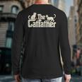 The Catfather Cat Dad Father's Day Cat Lover Long Sleeve T-Shirt Back Print
