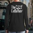The Catfather Cat Dad Fathers Day Vintage Father's Day Long Sleeve T-Shirt Back Print