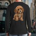 Cavapoo Breed Pet Lover Art Dog For Mom Dad Kids Long Sleeve T-Shirt Back Print