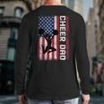 Cheer Dad American Flag Cheerleader Support Long Sleeve T-Shirt Back Print