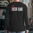 Cheer Dad Beer Dad Cheerleading Father Father's Day Long Sleeve T-Shirt Back Print