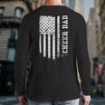 Cheer Dad Cheerleading American Flag Fathers Day Cheerleader Long Sleeve T-Shirt Back Print