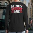 Cheer Stepdad Bonus Cheer Dad Red Long Sleeve T-Shirt Back Print