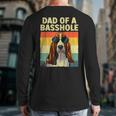 Cool Basset Hound For Men Dad Dog Basset Hound Lovers Long Sleeve T-Shirt Back Print