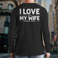 Cool Cornhole Art For Men Dad Love My Wife Husband Corn Hole Small Long Sleeve T-Shirt Back Print