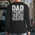 Cool Dad Art For Father Dad Stepfather From Son Daughter Long Sleeve T-Shirt Back Print