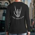 Cool Dads Club Skeleton Rock Pocket Fathers Day Rocker Hand Long Sleeve T-Shirt Back Print