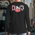 Cow Mom Or Dad Birthday Farm Birthday Party Long Sleeve T-Shirt Back Print