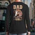 Cute Dad Of The Birthday Girl Horse Family Party Long Sleeve T-Shirt Back Print