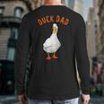 Cute Duck Dad Lover Illustration Duck Owner Long Sleeve T-Shirt Back Print