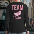 Cute Team Tutus Gender Reveal For Mom And Dad Long Sleeve T-Shirt Back Print