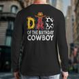 Dad 1st Birthday Cowboy Western Dad Birthday Boy Long Sleeve T-Shirt Back Print
