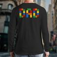 Dad Of The Birthday Boy Building Blocks Bricks Builder Long Sleeve T-Shirt Back Print