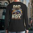 Dad Of The Birthday Boy Monster Truck Family Matching Party Long Sleeve T-Shirt Back Print
