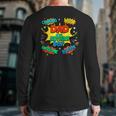 Dad Of The Birthday Boy Shirt Father Superhero Comic Party Long Sleeve T-Shirt Back Print