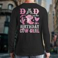 Dad Of The Birthday Cow-Girl Rodeo Cowgirl Bday Long Sleeve T-Shirt Back Print