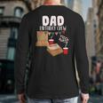 Dad Birthday Crew Pizza Theme Birthday Pizza Lover Party Long Sleeve T-Shirt Back Print