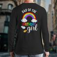 Dad Of The Birthday Girl Rainbow B-Day Matching Family Long Sleeve T-Shirt Back Print