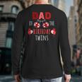 Dad Of The Birthday Twins Ladybug Birthday Family Matching Long Sleeve T-Shirt Back Print