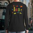 Dad Building Blocks Birthday Boy Long Sleeve T-Shirt Back Print