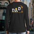 Dad Construction Excavator Family Matching Bday Party Long Sleeve T-Shirt Back Print