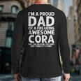 Dad Of CORA Father's Day Personalized Name Joke Long Sleeve T-Shirt Back Print