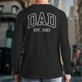 DAD Est 2023 Best Father Throwback Classic Long Sleeve T-Shirt Back Print DAD Est 2023 Best Father Throwback Classic Long Sleeve T-Shirt Back Print