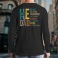 Dad Fathers Day Christian Jesus He Is Smart Brave Long Sleeve T-Shirt Back Print