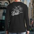 Dad Of Four Toddler Kids Fathers Day Fist Bump Family Long Sleeve T-Shirt Back Print