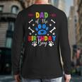Dad And Mom Of The Birthday Boy Dog Paw Family Matching Long Sleeve T-Shirt Back Print