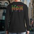 Dad And Mom Of The Birthday Boy Pixel Game Matching Family Long Sleeve T-Shirt Back Print