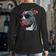 Dad Mom Cool Dog Sunglasses Pitbull Long Sleeve T-Shirt Back Print Dad Mom Cool Dog Sunglasses Pitbull Long Sleeve T-Shirt Back Print