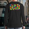 Dad Parent Brick Master Builder Building Blocks Set FamilyLong Sleeve T-Shirt Back Print