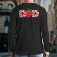 Dad Strawberry First Birthday Family Strawberry Long Sleeve T-Shirt Back Print