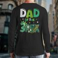 Dad Of The Three Rex Birthday Dinosaur Family Matching Long Sleeve T-Shirt Back Print