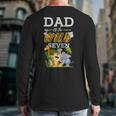Dad Of The Wild Seven Animal Safari 7th Birthday Party Long Sleeve T-Shirt Back Print
