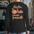 Dada Dad First Birthday One Sweet Peach Bday Family Matching Long Sleeve T-Shirt Back Print