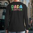 Dada Saurus Kids Dinosaur Birthday Party Family Matching Long Sleeve T-Shirt Back Print