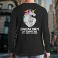 Dadacorn Muscle Dad Unicorn Fathers Day Long Sleeve T-Shirt Back Print