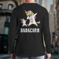 Dadacorn Shirt Unicorn Dad And Baby Best Father Long Sleeve T-Shirt Back Print