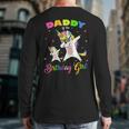 Daddy Of The Birthday Girl Dabbing Unicorn Princess And Dad Long Sleeve T-Shirt Back Print