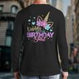 Daddy Of The Birthday Princess Girl Dad Unicorn Bday Party Long Sleeve T-Shirt Back Print