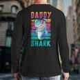 Daddy Shark Retro Vintage Dad Long Sleeve T-Shirt Back Print Daddy Shark Retro Vintage Dad Long Sleeve T-Shirt Back Print