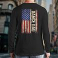 Dance Dad US American Flag Shirt Dancer Dancing Father Men Long Sleeve T-Shirt Back Print