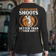Daughter Basketball Sport Basketball Dad Mom Basketball Fan Long Sleeve T-Shirt Back Print