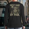Disc Golf Frisbee Best Dad Par Camo US Flag Golfer Long Sleeve T-Shirt Back Print
