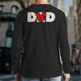 Disney Mickey And Friends Dad Mickey Distressed Text Logo Long Sleeve T-Shirt Back Print